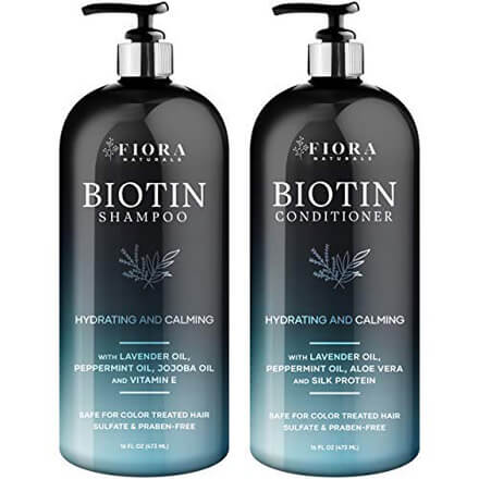 Biotin Shampoo and Conditioner Set by Fiora Naturals