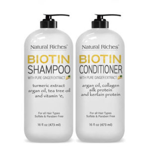 Biotin Shampoo and Conditioner Set by Natural Riches