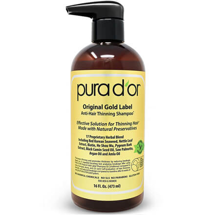 Original Gold Label Anti-Thinning Biotin Shampoo by PURA D'OR